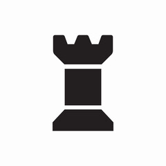 chess rook tower icon vector sign