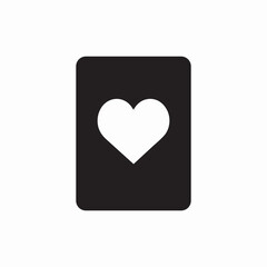 playing card heart icon vector sign