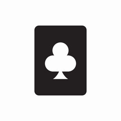 playing card club icon vector sign