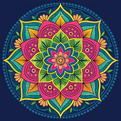 Adobe Illustrator Artwork Colour ful Mandela design.