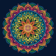 Adobe Illustrator Artwork Colour ful Mandela design.