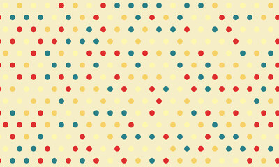 Seamless polka dot vector with geometric circles, perfect for fabric prints, posters, or abstract backgrounds. Trendy pattern for wallpapers and textile designs.