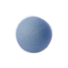 Soft, fluffy blue sphere 3d illustration is perfect for tranquil designs. Its appealing texture adds depth, making it ideal for backgrounds and abstract artwork, enhancing visual appeal