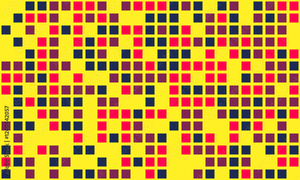 Poster trendy mosaic-style pattern with structured geometry. a vibrant, colourful grid design ideal for cov