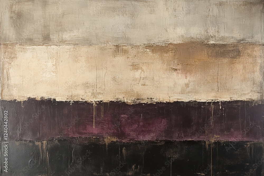 Poster abstract artwork featuring layered textures and muted colors in a modern aesthetic