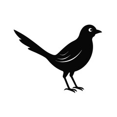 A mountain blue bird vector silhouette