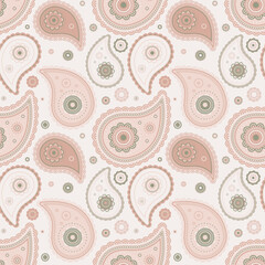 Repeating style by floral indian. Intricacy hand-drawn at paisley summer. Vector wear, growth abstract.