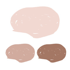 Trendy Circle Frame blob shapes for text, lettering in the trending palette 2025. Abstract Mocha mousse stroke paint. Round Shape. Abstract set watercolor background strokes.
