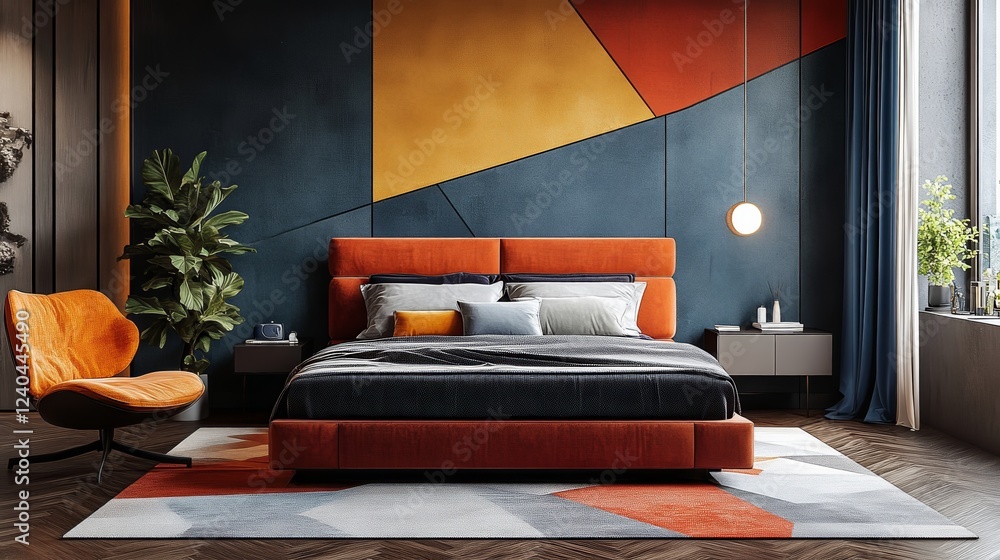 Poster cozy and inviting bedroom featuring a plush bed with soft bedding and a stylish chair creating a rel
