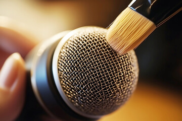 Delicate ASMR trigger: tactile microphone brushing, sensory therapy and relaxation