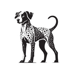 Catahoula Leopard Dog Vector - Catahoula Leopard Dog Silhouette -Illustration of Catahoula Leopard Dog