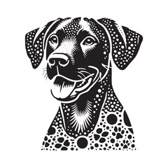 Catahoula Leopard Dog Vector - Catahoula Leopard Dog Silhouette -Illustration of Catahoula Leopard Dog