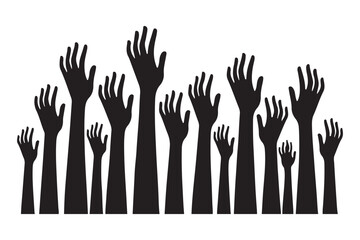Reaching Hands Silhouette A Symbol of Unity and Support