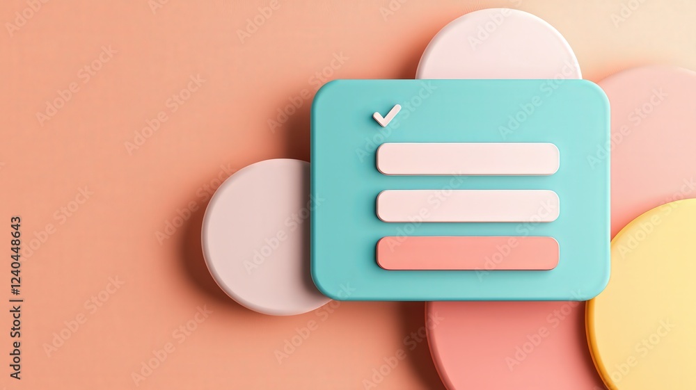 Aufkleber mobile payment security platform concept. modern checklist icon surrounded by colorful circles on a 