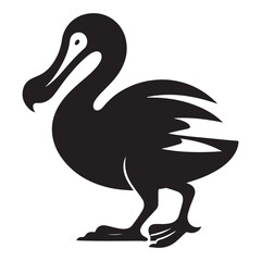Elegant Silhouette Dodo Bird Illustration Vector © Creative Image  