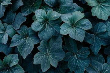 Deep Green Leaves with Dramatic Lighting