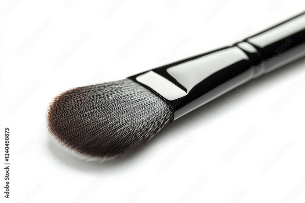 Aufkleber brush designed for precise application of makeup products in a minimalistic style, focusing on smoot