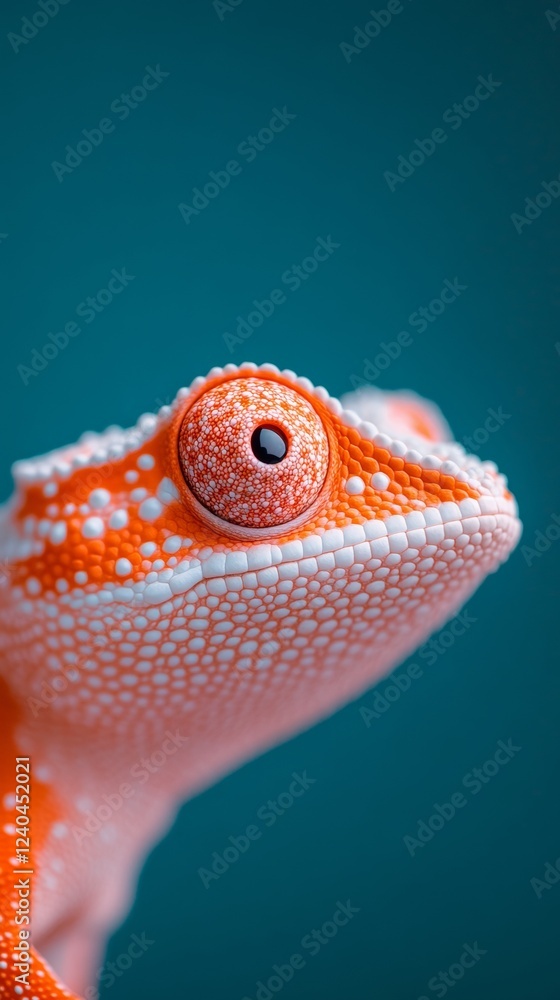 Poster vibrant reptilian display colorfully textured chameleon imagery for nature-inspired design and creat