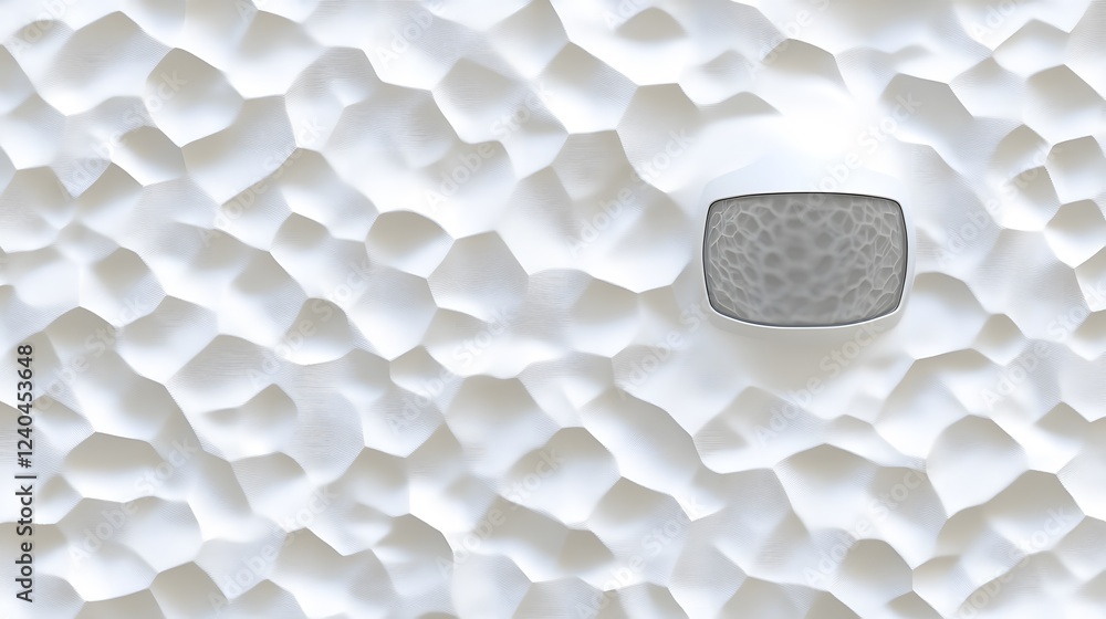 Poster abstract white 3d textured background with embedded screen