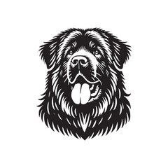 Caucasian Shepherd Dog Vector - Minimalist Caucasian Shepherd Dog Design - Caucasian Shepherd Dog Silhouette.