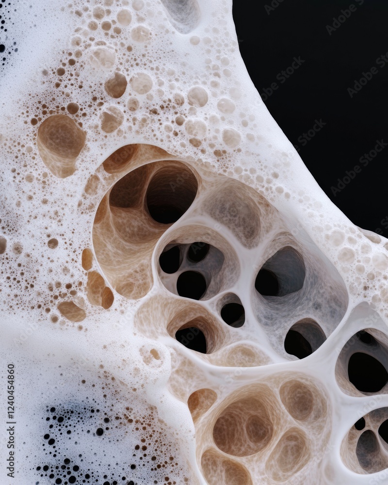 Aufkleber contemporary biomimicry aesthetics abstract organic foam patterns for innovative scientific visualiz