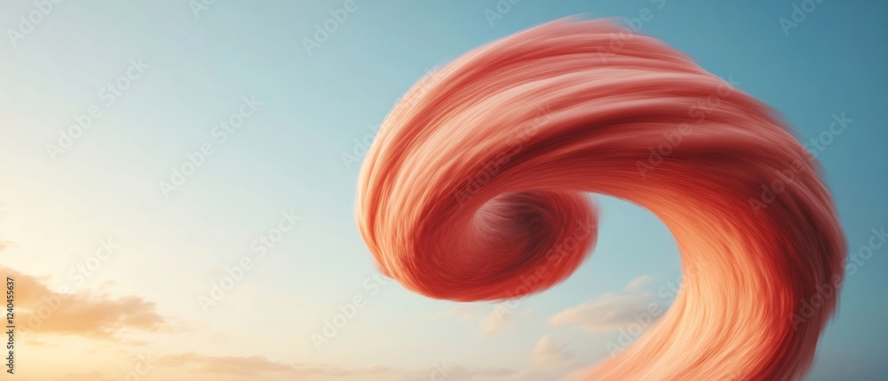 Aufkleber dynamic aerial visualization swirling atmospheric phenomenon over rural tech infrastructure - enhanc