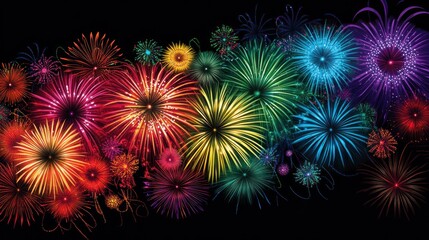 Fototapeta premium Spectacular Fireworks Display: A Night of Celebration