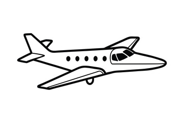 Cessna airplane line art vector illustration9.eps