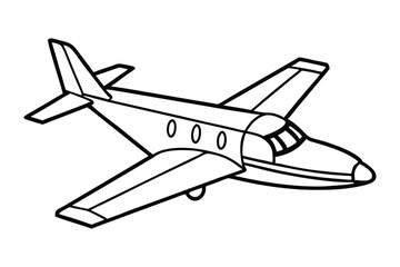 Cessna airplane line art vector illustration14.eps