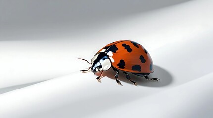 Fototapeta premium Ladybug on a light background.