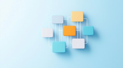 structure flowchart Network Network structure diagram on a presentation slide, showing interconnected systems and nodes, business analysis.