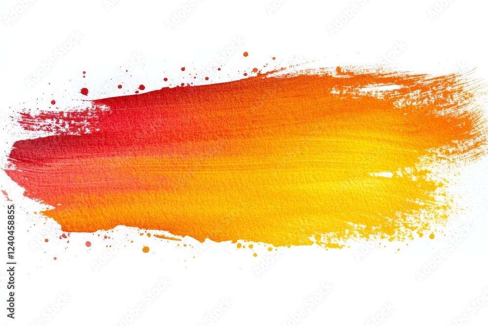 Poster vibrant brush strokes in red and orange colors create an abstract design with a dynamic, artistic fe
