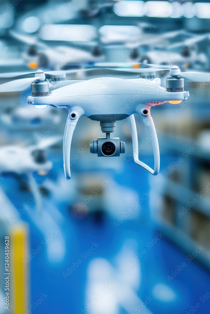 Poster the fusion of robotics and ai in advanced warehousing.