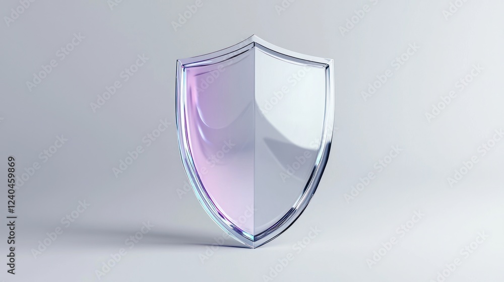 Poster glass shield: abstract 3d rendering
