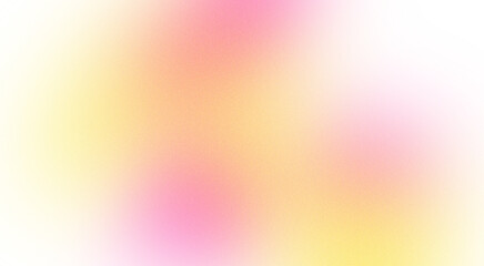 Abstract design element in the form of a blurred gradient in pink and yellow tones with grain texture