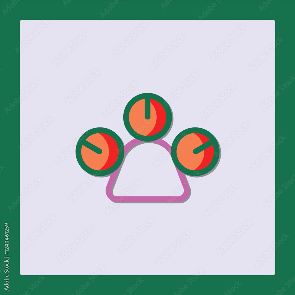 Poster abstract triangular design with circular elements