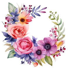 Charming Cute Floral Bouquet Vector Clipart Illustration for Elegant Design