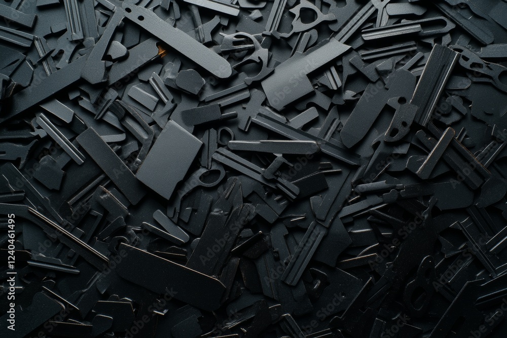 Poster industrial minimalist aesthetic metallic keys on dark surface for modern office security solutions a