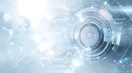 White futuristic background, illustrating clean and modern digital technology environments