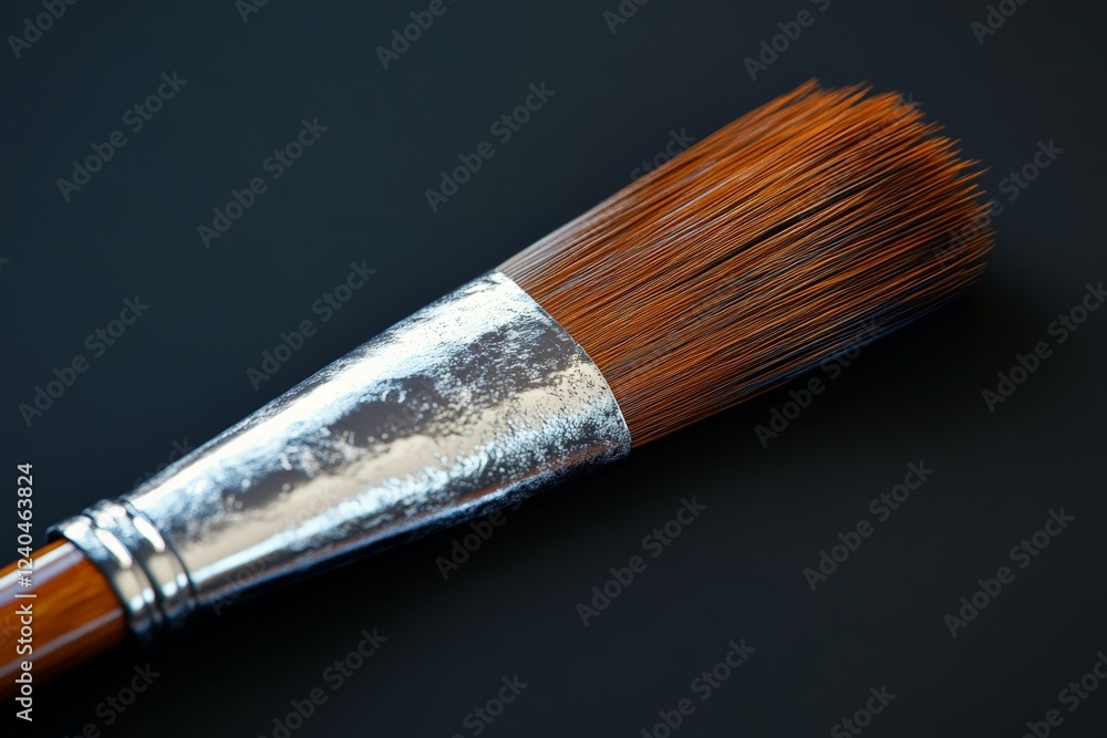 Aufkleber artistic brush with fine bristles resting on a dark surface showcasing craftsmanship and detail