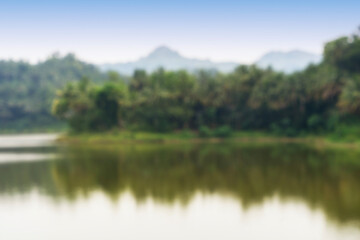blurry abstract lake for background