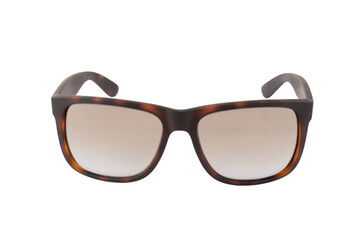 Brown fashion sunglasses isolated no background cutout