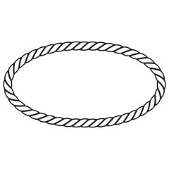 Rope Oval Frame Graphic, woven rope frame