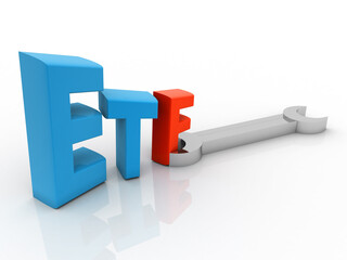 3d illustration Exchange Traded Fund