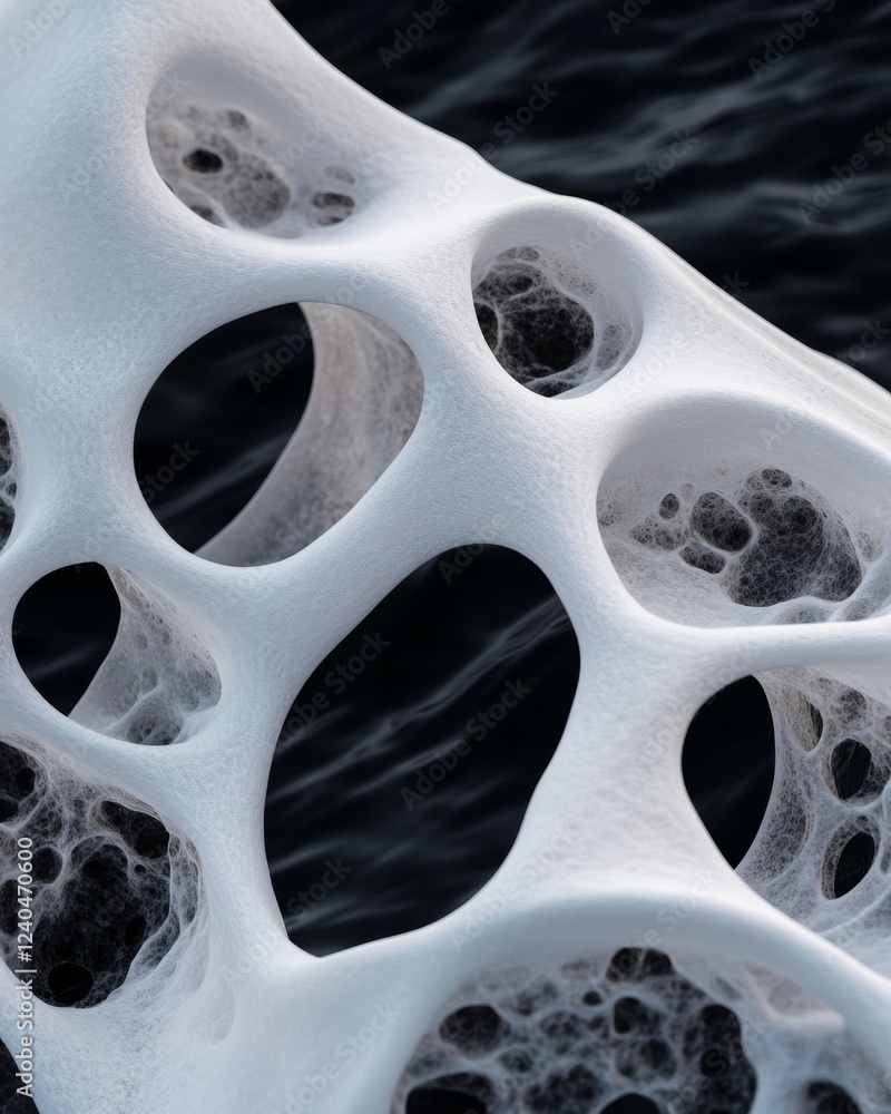 Aufkleber biophilic aesthetic in scientific imaging abstract organic cellular texture for advanced bio-researc