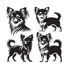 Chihuahua Dog Vector Silhouette - Chihuahua Dog Minimalist Design - Chihuahua Dog Illustration.