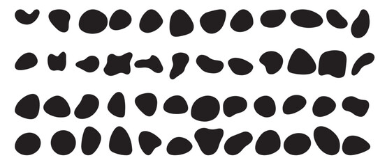 Random blotch inkblot organic blob blot random blob organic geometric round pattern isolated white 