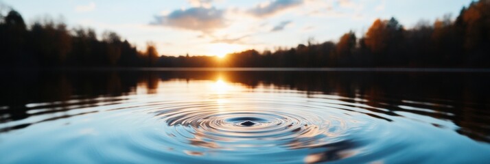 Nature-Inspired Reflection Tranquil Water Surface with Forest Edge - Wellness Marketing and Mindfulness Content for Sustainable Lifestyle Promotion