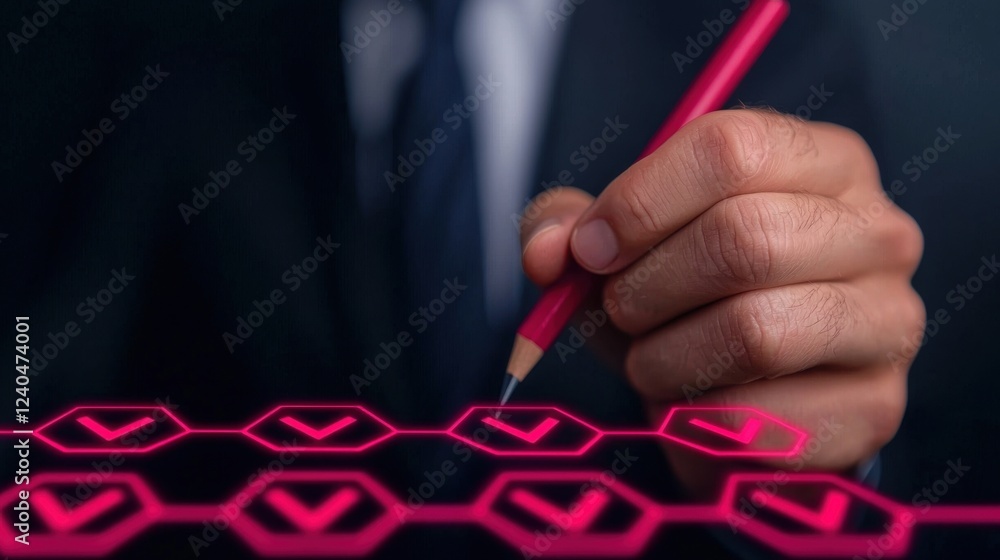Poster business success concept. business concept of progress tracking with charts and graphs