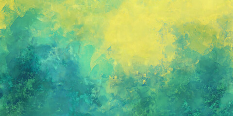 Obraz premium Abstract green and yellow watercolor background for creative projects